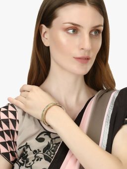 Adwitiya - Women 24 Ct Gold Plated Handcrafted Bangle (2.4)