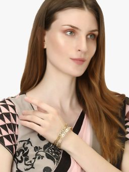 Adwitiya - Women 24 Ct Gold Plated Handcrafted Kada