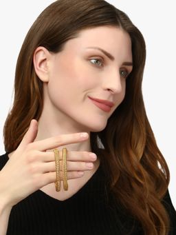 Adwitiya - Women Gold Plated Handcrafted Bangles