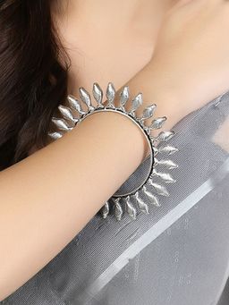Adwitiya - Oxidised Handcrafted Fish Kada for Women