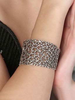 Adwitiya - Women Oxidised Handcrafted Hand Cuff