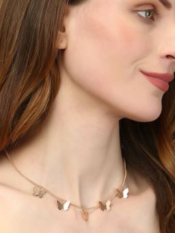 Adwitiya - Gold Plated Designer Butterfly Small Chain