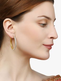 Adwitiya - Gold Toned Hoop Shaped Studs