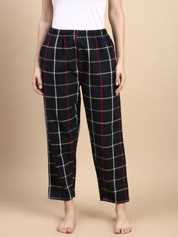 Kryptic - Black Checks Cotton Relaxed Fit Pyjama