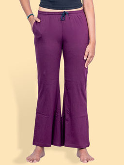 Kryptic - Burgundy Perfect Solid The Groove Cotton Bootcut Pyjama