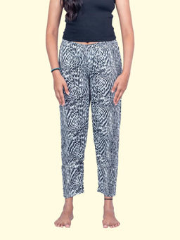 Kryptic - Black Printed Cotton Relaxed Fit Pyjama