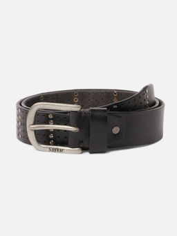 Spykar - Black Genuine Leather Belt