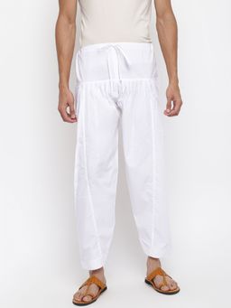 Fabindia - White Cotton Woven Men Salwar