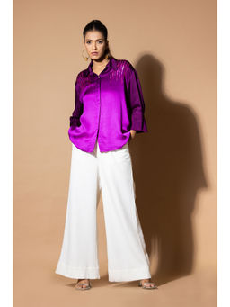 Zeefaa - Southern Lights with Purple Stars Shirt