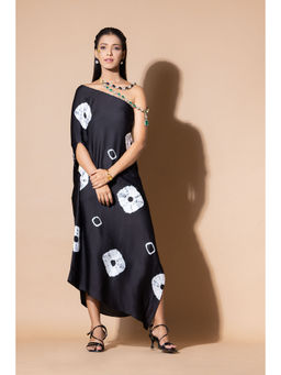 Zeefaa - Black Lining Off Shoulder Kaftan