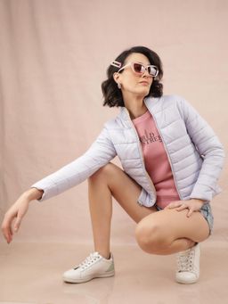 CRIMSOUNE CLUB - Women Grey Reversible Padded Jacket