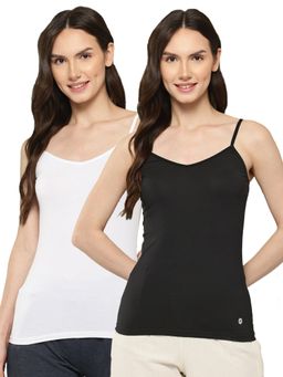 Leading Lady - Solid Cotton V Neck Camisoles for Women's (Pack of 2)