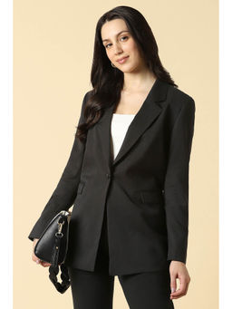 Allen Solly - Women Black Solid Blazer