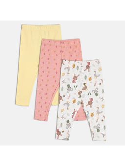 MINI KLUB - Girls Printed Leggings - Multi-Color (Pack of 3)