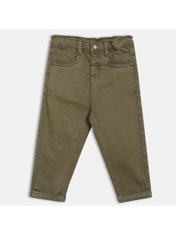 MINI KLUB - Boys Solid Denim Jeans - Olive
