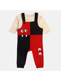 MINI KLUB - Boys Colorblock Printed Dungarees - Multi-Color