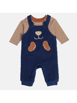 MINI KLUB - Boys Embroidered Dungarees - Navy Blue