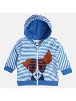 MINI KLUB - Boys Stripes Printed Hoodies - Blue