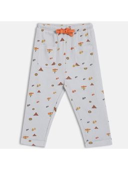 MINI KLUB - Boys Graphic Printed Pants - White
