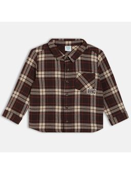MINI KLUB - Boys Checks Printed Shirts - Brown