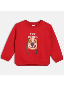 MINI KLUB - Boys Graphic Printed Sweatshirts - Red
