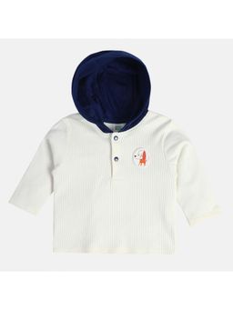 MINI KLUB - Boys Self Design Sweatshirts - White