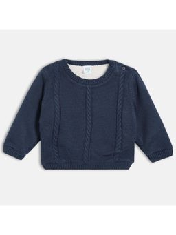MINI KLUB - Boys Self Design Sweater - Blue