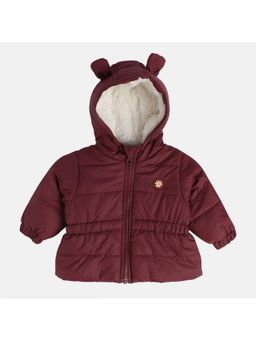 MINI KLUB - Girls Solid Hoodies - Burgundy