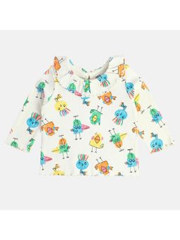 MINI KLUB - Girls Graphic Printed Tops - White