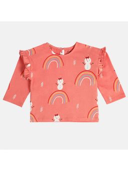 MINI KLUB - Girls Printed Tops - Peach