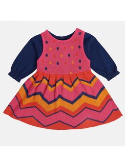 MINI KLUB - Girls Woven Knee Length Dresses - Pink