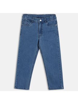 MINI KLUB - Boys Solid Denim Jeans - Blue