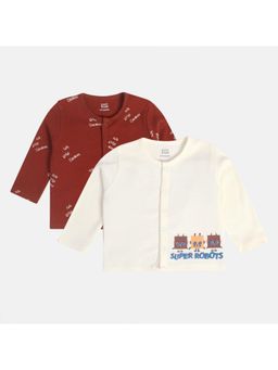 MINI KLUB - Boys Typography Printed Shirts - Multi-Color (Pack of 2)