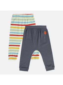 MINI KLUB - Boys Stripes Printed Joggers - Multi-Color (Pack of 2)