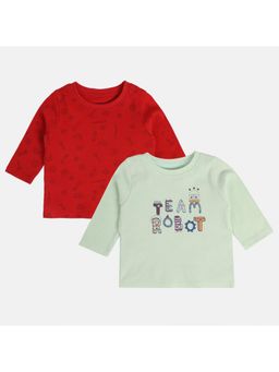 MINI KLUB - Boys Typography Printed T-shirts - Multi-Color (Pack of 2)