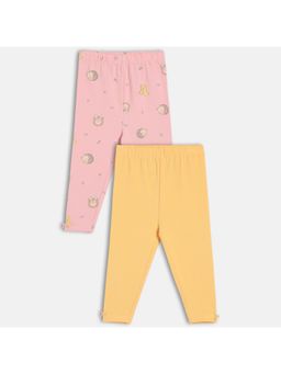 MINI KLUB - Girls Printed Leggings - Multi-Color (Pack of 2)