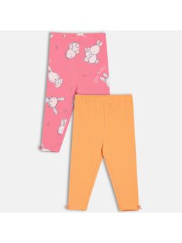MINI KLUB - Girls Printed Leggings - Multi-Color (Pack of 2)