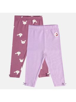 MINI KLUB - Girls Printed Leggings - Multi-Color (Pack of 2)