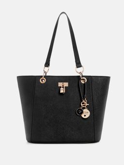 Guess - Black Solid Pvc Hand Bag