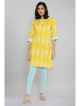 WISHFUL by W - Yellow Floral Kurta