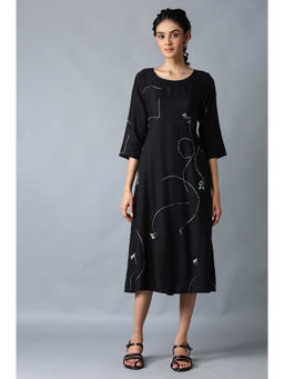 W - Black Floral Dress