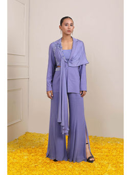 Miku Kumar - Purple Myra Co-Ord (Set of 3)