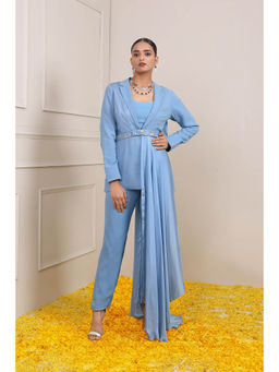 Miku Kumar - Blue Amira Co-Ord (Set of 3)