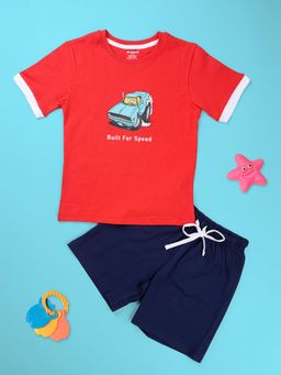 Be Awara - Boys Built For Speed Oversized T-Shirt & Short