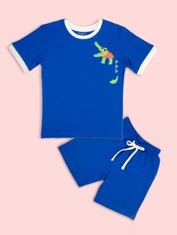 Be Awara - Boys Crocodile Oversized T-shirt & Short