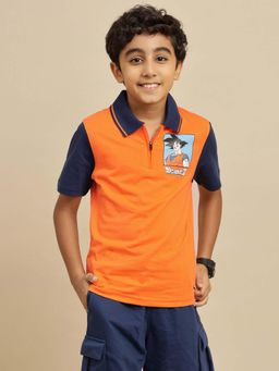 Kidsville - Official Dragon Ball Z Anime Regular Fit Polo-T-shirt For Boys - Multi-Color