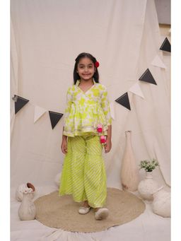 Ka-mee - Cotton Woven Kurti and Sharara - Green
