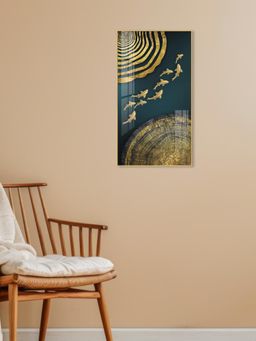 The Next Decor - Luminous Fish Dance Glass Finish Vertical Wall Art