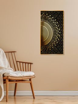 The Next Decor - Striped Opulence Glass Finish Vertical Wall Art