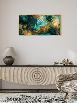 The Next Decor - Luxe Fusion Glass Finish Horizontal Wall Art